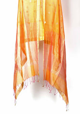 Mellow opulence Cotton Silk Hand Block Printed Chanderi Dupatta